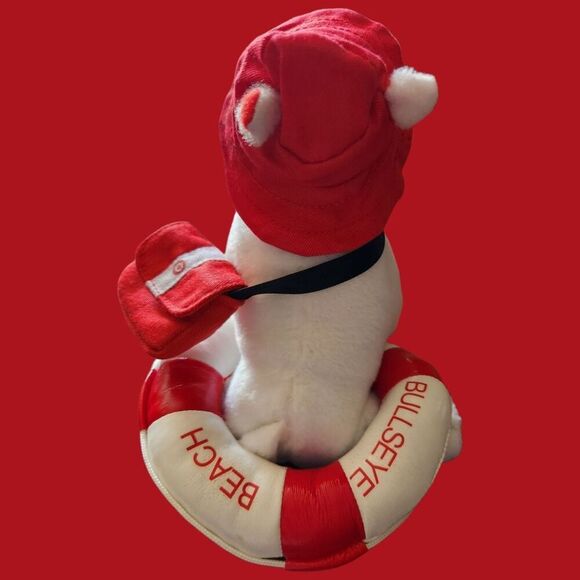 RARE Target Dog Plush Swim Ring Dog Stuffed Toy Bullseye - Picture 3 of 4